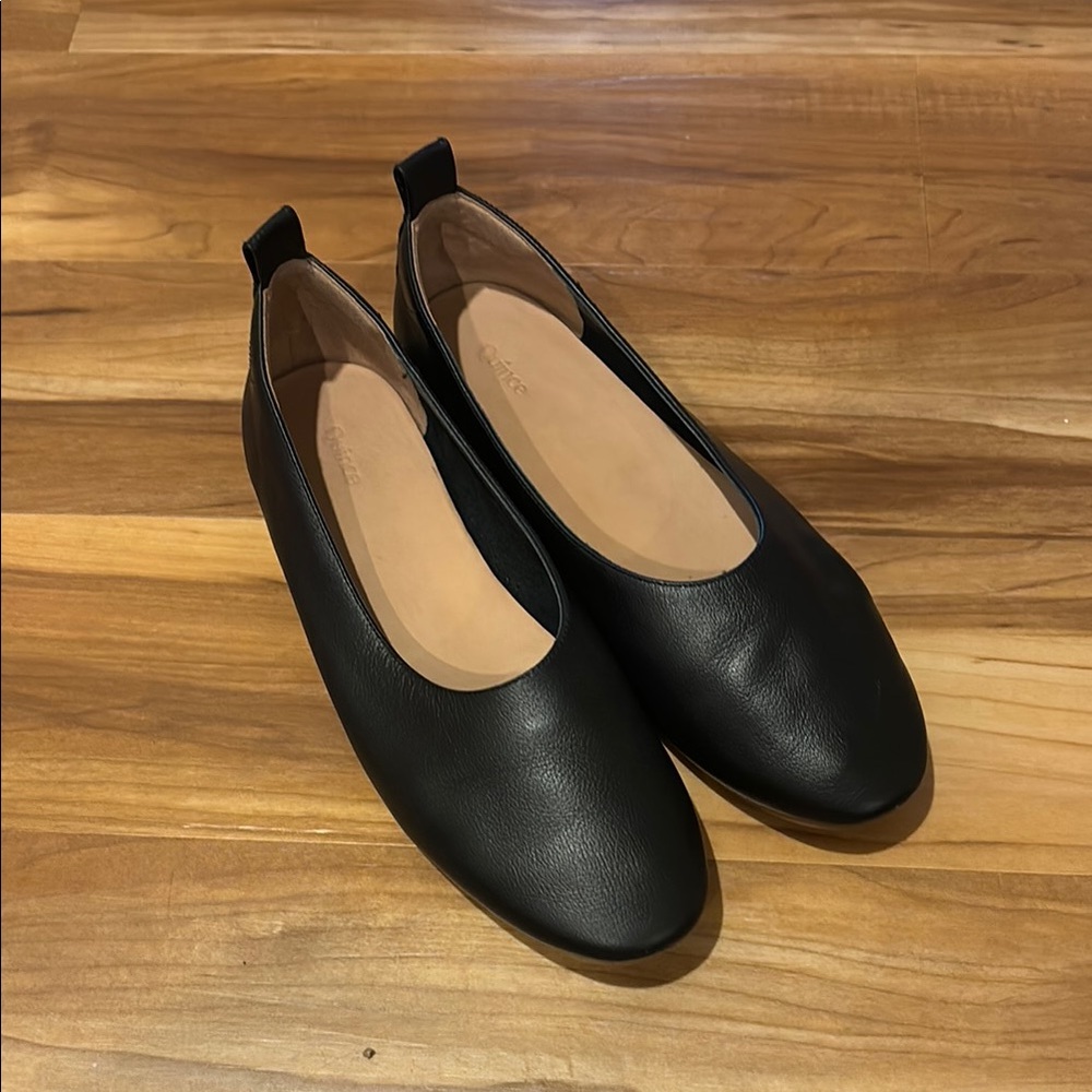 Black Italian Leather Glove Ballet Flats